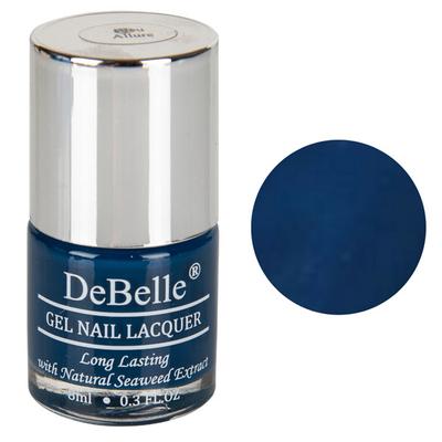 DeBelle Gel Nail Lacquer Bleu Allure Navy Blue Nail Polish 8 ml - Nail Polish