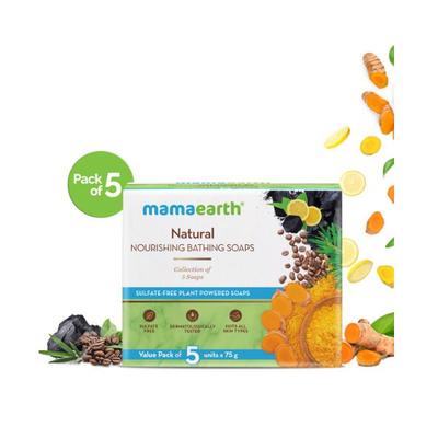 Mamaearth Natural Nourishing Bathing Soaps 75g 5's - Soaps
