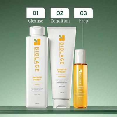 Biolage Smoothproof Anti-Frizz Shampoo with Camellia Oil and Glycerin for 72HR Frizz Control 400 ml - Shampoos