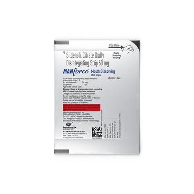 MANFORCE MOUTH DISSOLVING THIN Strips 1's - Impotence/Erectile Dysfunction (Ed)