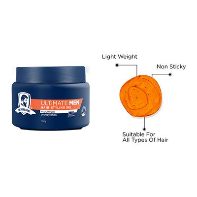 The Beard Story Ultimate Men Hair Styling Gel - Medium Hold 100 gm - Hair Gels & Waxes