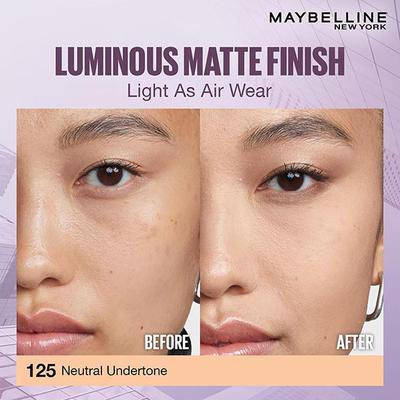 Maybelline New york Super Stay Lumi-Matte Liquid Foundation 30H Longwear Yet Light-As-Air, 125 35 ml - Foundation