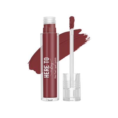 Swiss Beauty Here To Stay Liquid Matte Lipstick With Kiss-Proof Formula Infused With Vitamin E Touch Of Brown 3 ml - Liquid Lipsticks