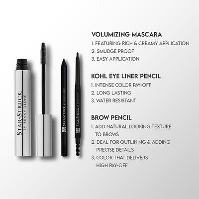 Star Struck by Sunny Leone Stellar Eyes Kit Black 3's - Eyebrow Pencils & Enhancers