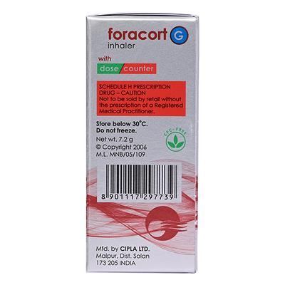 FORACORT G with Dose Counter 120MD Inhaler 7.2g - Asthma/COPD-Ast