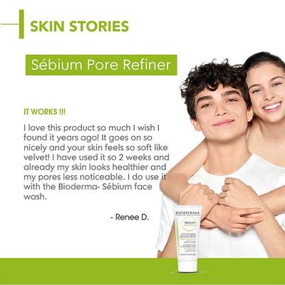 Bioderma Sebium Pore Refiner Corrective Care Cream Combination To Oily Skin 15 ml - Face Moisturizers