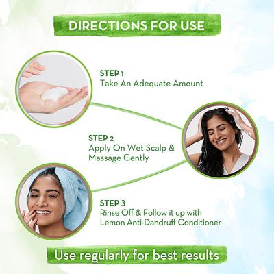 Mama earth Lemon Anti Dandruff Shampoo With Lemon &Ginger For Itchy & Flaky Scalp 400 ml - Shampoos