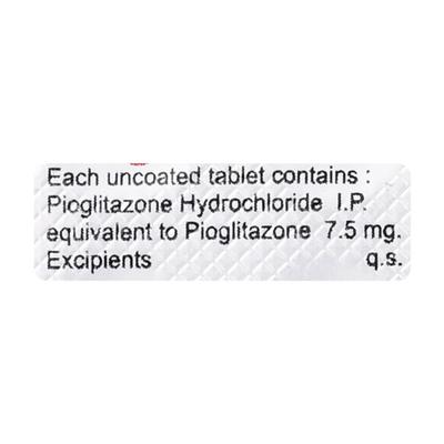 Pioglaz 7.5mg Tablet 10'S - Diabetes-Ant