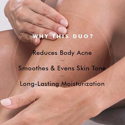 Mcaffeine Green Tea Bha Body Wash & Green Tea Niacinamide Body Lotion Combo 400 ml - Shower Gels & Body Wash