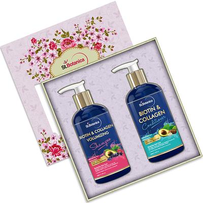 Stbotanica Biotin & Collagen Volumizing Hair Shampoo + Stbotanica Biotin & Collagen Hair Conditioner 600 ml - Shampoos