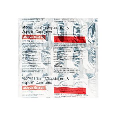 ATORVA GOLD 20mg Capsule 15's - Blood Clot-Ant