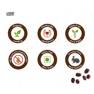 Love Earth Coffee Body Scrub With Organic Shea Butter & Vitamin E 100 gm - Body Butter