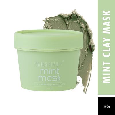 Swiss Beauty Mint Clay Mask 100 gm - Masks & Peels