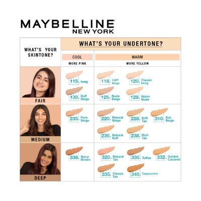 Maybelline New York Fit Me Matte+Poreless Liquid Foundation, 228 Soft Tan 30 ml - Foundation