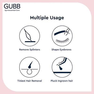 Gubb Pointed Tweezer Precise Stainless Steel 1's - Tweezers