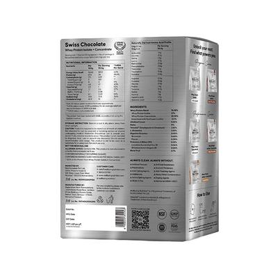 Wellbeing Nutrition Whey Protein Isolate + Concentrate (Swiss Chocolate) 213 g - Nutritional Bars