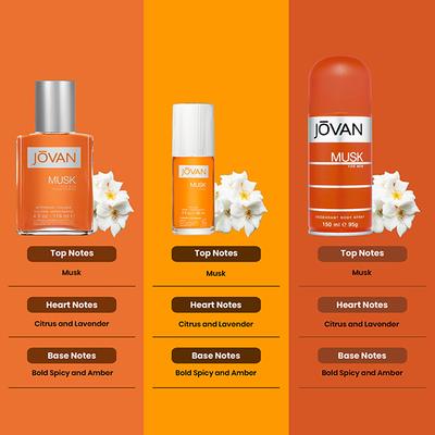 Jovan Musk After Shave 118 ml + Eau de Cologne 88 ml + Body Spray 150 ml Set 1's - Men Perfumes (Edt/Edp)