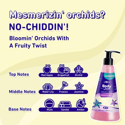 Plum Bodylovin' Orchid-You-Not Shower Gel SLS-Free Body Wash for Women Long Lasting Floral Fragrance 500 ml - Shower Gels & Body Wash