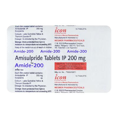 Amide 200mg Tablet 10'S - Schizophrenia-Aps