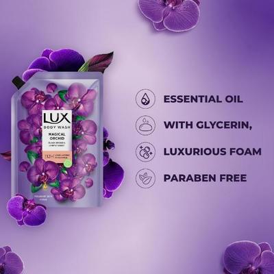 Lux Magical Orchid Bodywash with Black Orchid & Juniper Oil (Refill Pack) 400 ml - Shower Gels & Body Wash