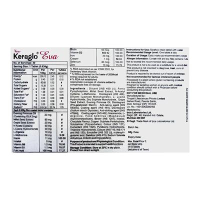 KERAGLO EVA NEW GLUTEN FREE Tablet 10's - Supplements-Vam