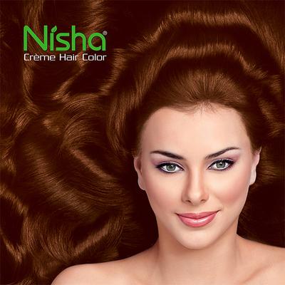 Nisha Creme Hair Color - 4.0 Natural Brown 60 gm - Crème