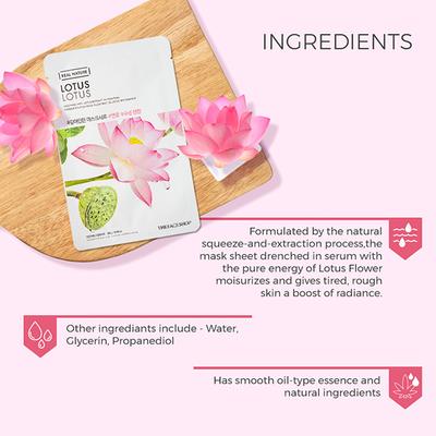 The Face Shop Real Nature Lotus Face Mask 20 Gm - Sheet Masks