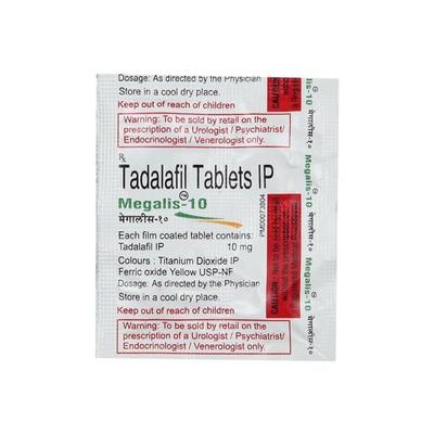 Megalis 10mg Tablet 4'S - Impotence/Erectile Dysfunction (Ed)