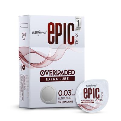 Manforce Epic Thinx Overloaded 3S Condoms 3's - Plain/Flavoured Condoms