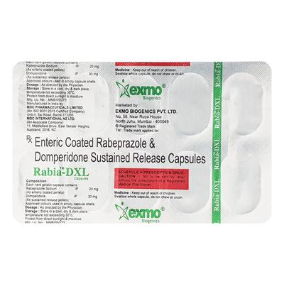 RABIA DXL Capsule 10's - Ulcer/Reflux/Flatulence-Aaa