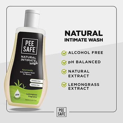 Pee Safe Period Care Combo- Menstrual Cup (Large) & Intimate Wash Women 150 ml (N) - Menstrual Cups