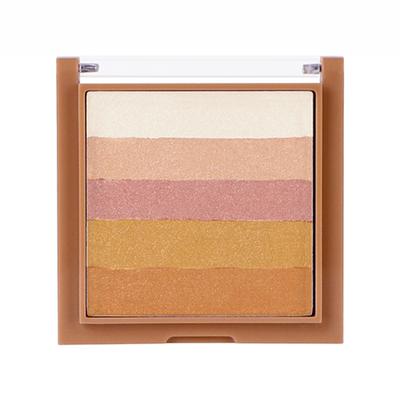 Half N Half Glow Brick Multi-Use Baked Highlighter with 5 Highlighting Shades, Sun-Kissed 04 7.5 g - Highlighters & Illuminators