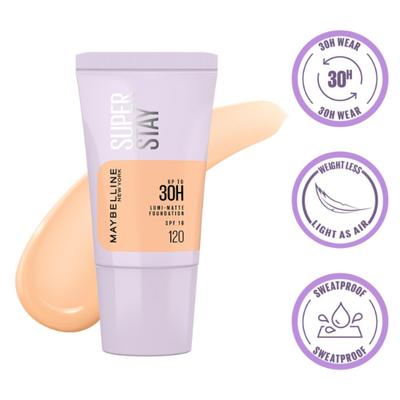 Maybelline New York Super Stay Lumi Matte Liquid Foundation, 30HR Long Lasting, 120 18 ml - Foundation