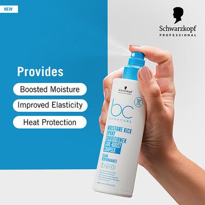 Schwarzkopf Professional Bonacure Moisture Kick Spray Conditioner with Glycerol,with Vegan Keratin 200 ml - Conditioners