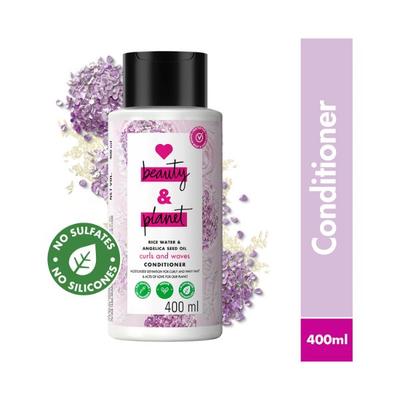 Love Beauty And Planet Rice Water & Angelica Seed Oil Silicone Free Conditioner For Curly & Wavy Hair 400 ml - Conditioners