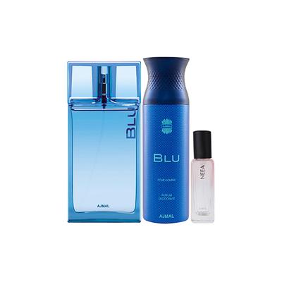 Ajmal Blu EDP And Blu Deo & Neea EDP Pack of 3 20 ml - Women Perfumes (Edt/Edp)