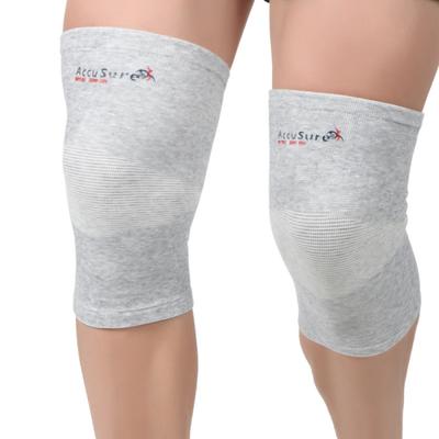 AccuSure Orthopedic Pain Relief Bamboo Yarn Knee Cap - Gray (L) 1's - Knee/Ankle/Leg/Foot Supports