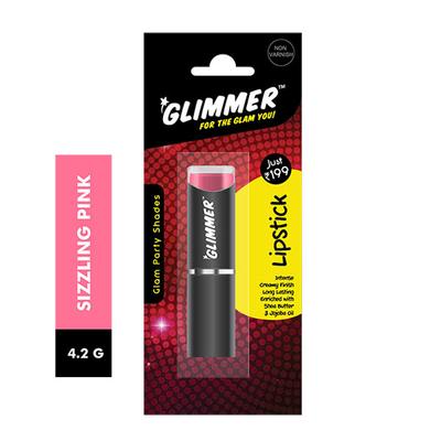 GLIMMER MATTE LIPSTICK SIZZLING PINK 4.2 gm - Lipsticks