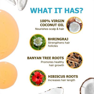 Coco Soul Hair Fall Control Shampoo with 100 % Cold Pressed Virgin Coconut Oil 200 ml - Shampoos