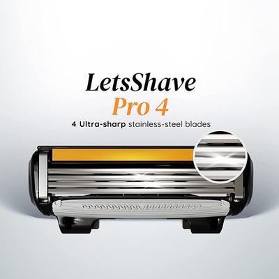 LetsShave Pro 4 Razor Blades - Men 12's - Razors & Cartridges