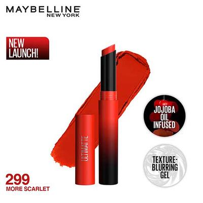 Maybelline New York Color Sensational Ultimattes Lipstick, 299 More Scarlet 1.7 gm - Lipsticks