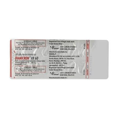 Diamicron XR 60mg Tablet 14'S - Diabetes-Ant