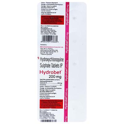 HYDROBET 200mg Tablet 10's - Malarial