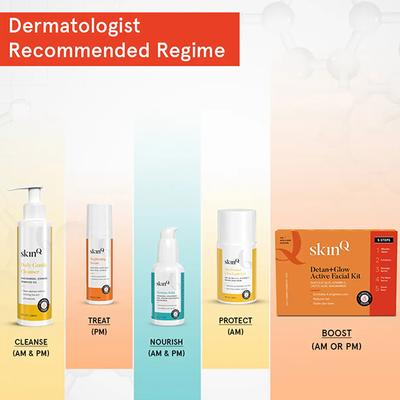 SkinQ Glow & Detan DIY Active Facial Kit - Single Use 25 ml - Facial Kits