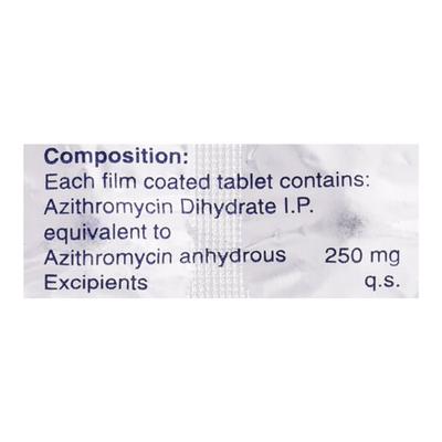 Azifine + 250mg Tablet 10'S - Bacterial Infections-Mac