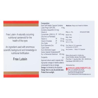 Eyevital LX Capsule 10'S - Supplements-Vam