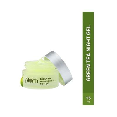 Plum Green Renewed Clarity Night Gel Fights Acne , Hydrates Skin 15ml - Night Cream