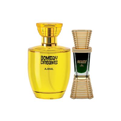 Ajmal Bombay Dreams EDP Floral Fruity Perfume And Jannatul Firdaus Concentrated Perfume Oil Oriental 110 ml - Perfumes (Edt/Edp)