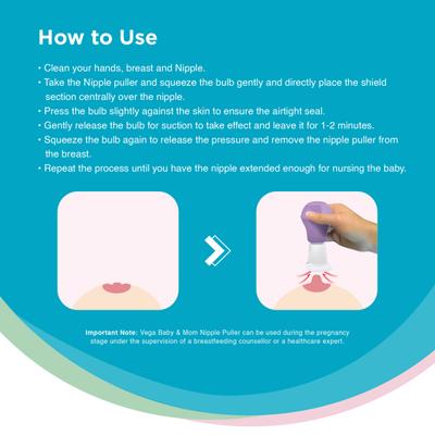 Vega Baby & Mom Nipple Puller, BPA & BPS Free 1's - Breast Pads & Shields