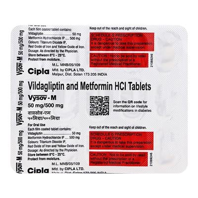 VYSOV M 50/500mg Tablet 15's - Diabetes-Ant